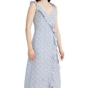 Madewell blue and white floral dress